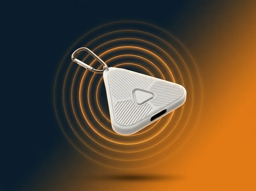 The Vanoir TickBlock device radiating ultrasonic rings on a dark background